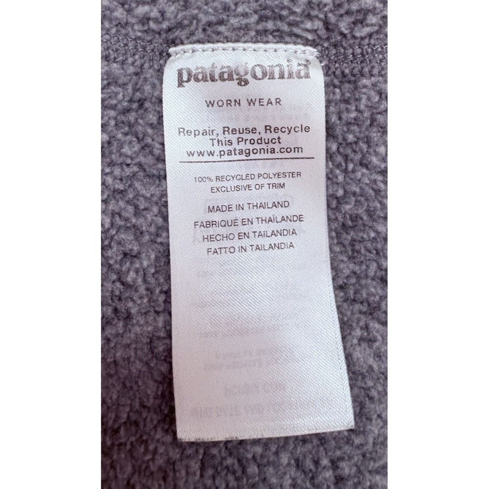 Patagonia Better Sweater Mens Medium Two Tone Gray Fleece 1/4 Zip Pullover - Picture 9 of 11